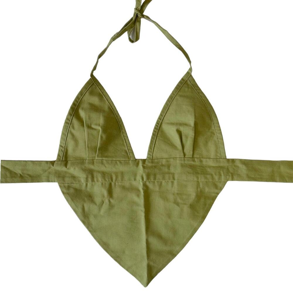 Sage Green Halter Bandana Top